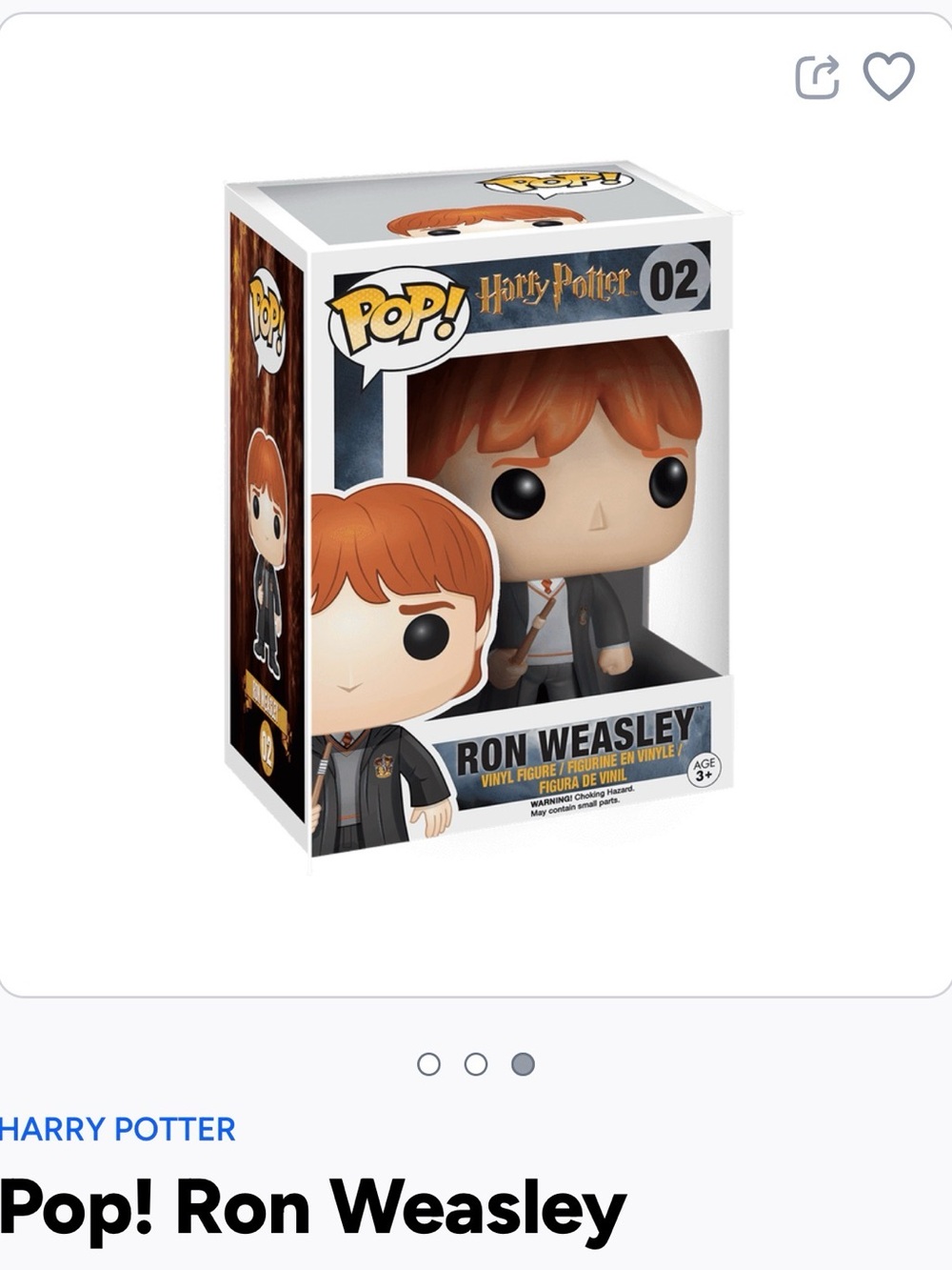 Funko POP! Ron Weasley Vinyl Figure - Orange, Black- 02
